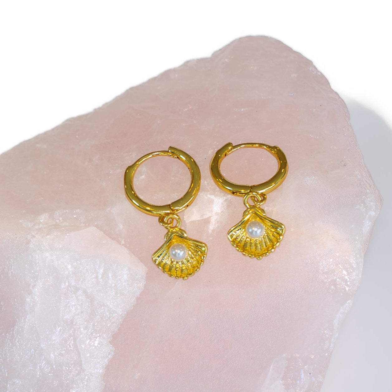 Gold Scallop Earrings