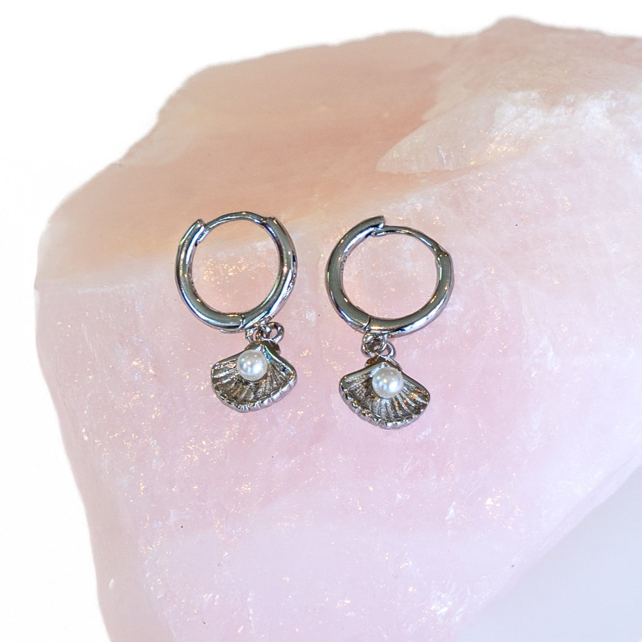 Silver Scallop Earrings