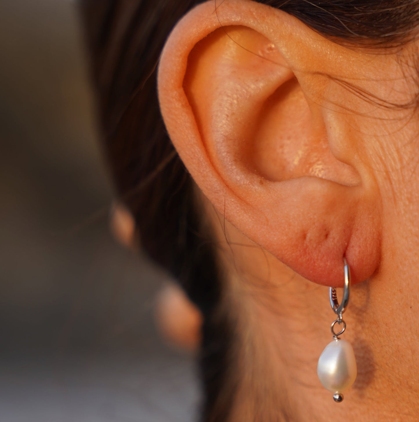 Silver Pearl Earrings