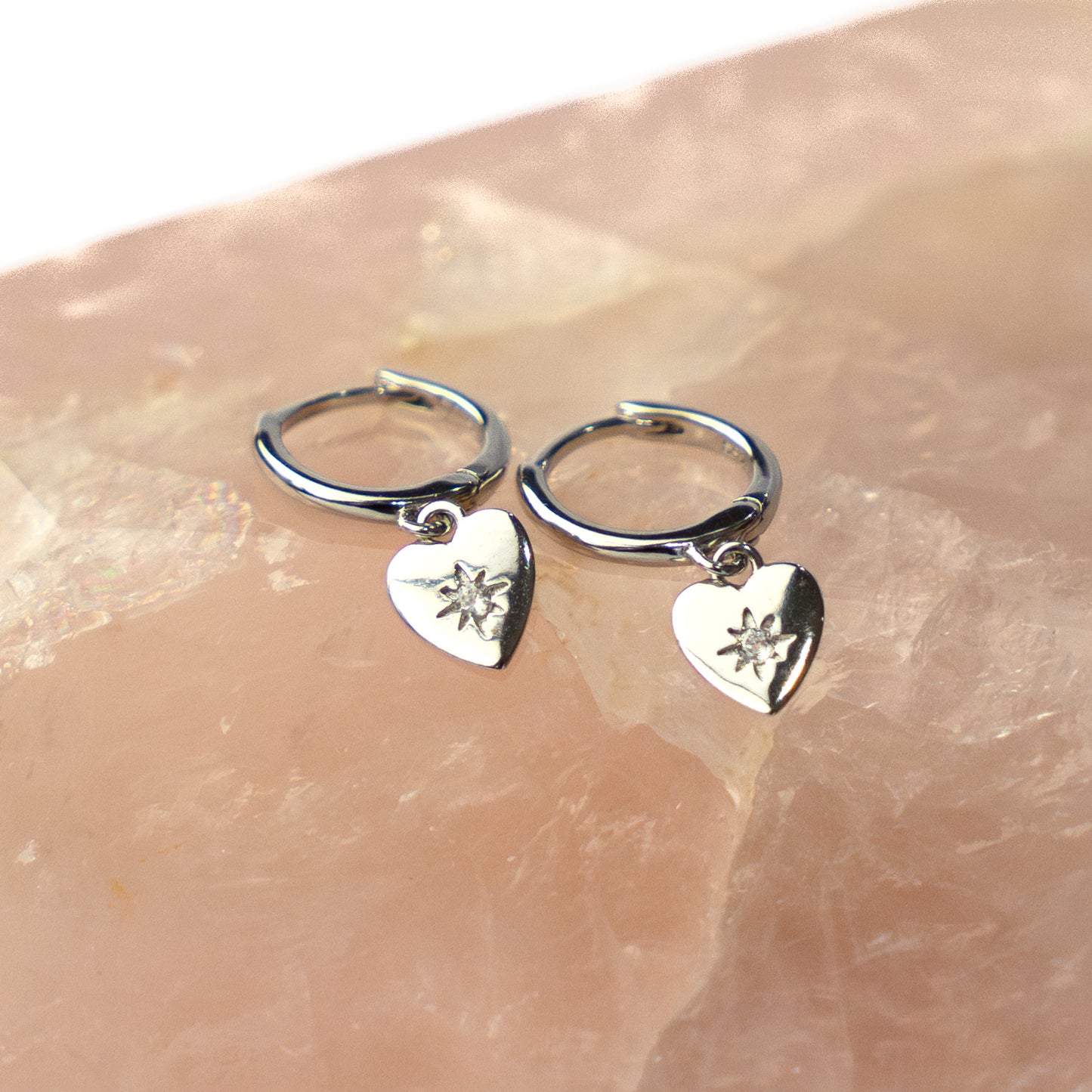 Silver Heart Earrings